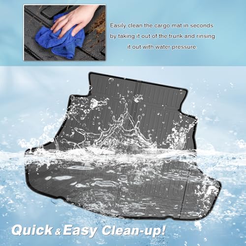 Mixsuper Custom Fit Cargo Liner for 2018-2023 2024 2025 Toyota Camry & Avalon 2019-2022 All Weather Trunk Mat TPO Durable Odorless 3D Rear Trunk Liner Cargo Mat Black - size: 2018-2025 Toyota Camry/ 2019-2022 Avalon