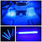 Car LED Strip Light, EJ's SUPER CAR 4pcs 48 LED Car Interior Lights Under Dash Lighting Waterproof Kit,Atmosphere Neon Lights Strip for Car,DC 12V(Blue) - color: Blue(48LED Beads)