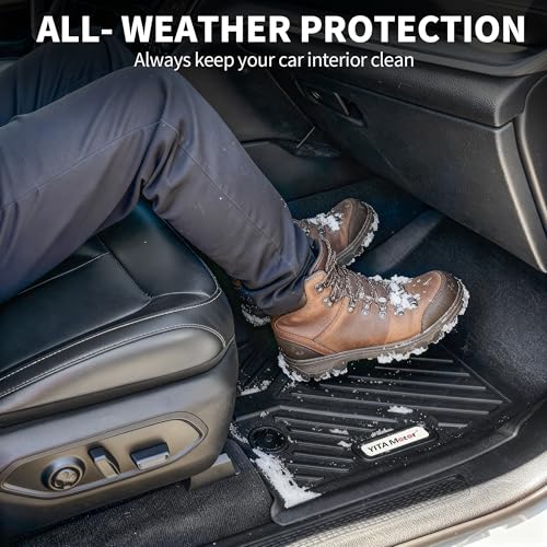 YITAMOTOR Floor Mats for Jeep Grand Cherokee L 2026-2021 (ONLY 6-Seater w/o Center Console), All Weather Custom Fit TPE Cargo Liner for 1-3 Rows and Trunk Full Car Mat Set Automotive Accessories Black - style: 2021-2026 Jeep Grand Cherokee L (6 Seater) |