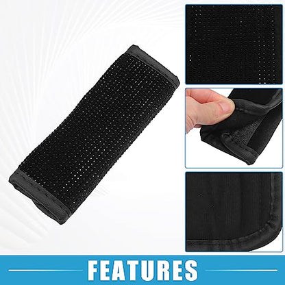 Universal Car Handbrake Cover Protector Bling Rhinestone Handbrake Decoration Cover Flannel Rhinestone Black