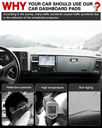 Autorder Dashboard Cover Mat for 1986-1993 Chevy Chevrolet S10 Blazer/GMC S15 Jimmy Sonoma/1991-1994 Oldsmobile Bravada Accessories Dash Cover Flannel Dash Mat Sunshade Glare UV Rays Protector - size: 1986-1993 Chevy S10