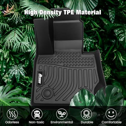 FREEMOTOR802 Compatible with 2011-2017 BMW X3 F25 2015-2018 X4 F26 Floor Mats, Black 3D Molded Carpets Liner 1st 2nd Row Front Rear Protection 3PC TPE Thermo Plastic Elastomer All Weather Protector - size: For BMW X3 F25 2011-2017 & BMW X4 F26 2015-2018