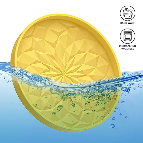 Car Coasters for Cup Holders [4 Pack] - 2.75In Silicone Auto Mug Mats - Universal Non-Slip Recessed Car Interior AccessoriesYellow - color: 4 Pack-yellow