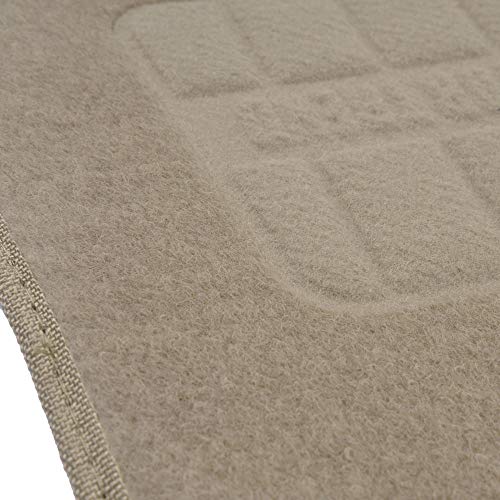 BDK Beige Heavy Duty Front & Rear Carpet Floor Mats Universal Liners for Car SUV Van & Truck, All Weather Protection with Anti-Slip Nibs, Fit Contours of Most Vehicles, MT-300-MB_carpvar