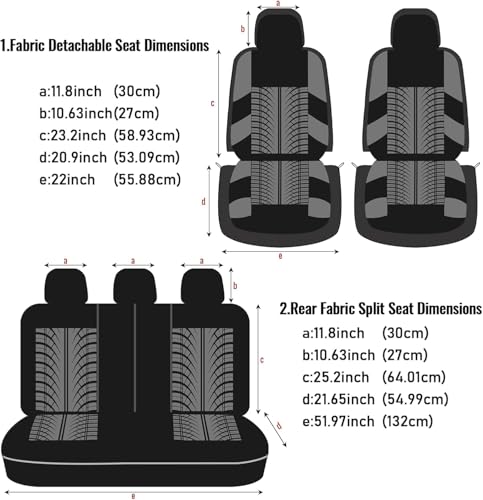 AUTOYOUTH Purple Seat Covers Front Seats Only, 3D Tyre Embossed Breathable Bucket Covers, Airbag Compatible, Quick Setup Universal Fit for Sedan, SUV, Truck, Van - color: Purple, size: Front Seats Only (4 pieces)