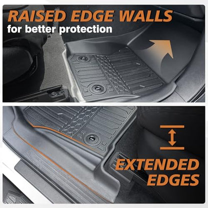 TripleAliners for Tacoma 2024 2025 2026 Double Cab Floor Mats (Fit Hybrid ONLY) All Weather Floor Liners Compatible with 2024+ Toyota Tacoma Accessories Front & Rear Mats Custom Fit(Not for Gasoline) - size: Tacoma | Hybrid | 2024+