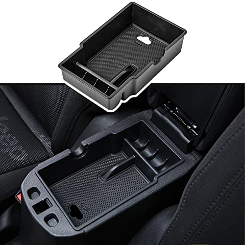 EDBETOS Center Console Organizer Tray Compatible with Jeep Renegade Accessories 2015-2019 2020 2021 2022 2023 Armrest Glove Box Secondary Storage (Black Line) - color: Black Line