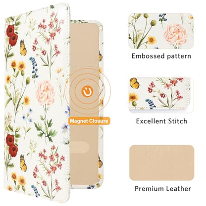 CoBak Car Registration and Insurance Holder - Vehicle Glove Box Car Organizer,Auto Truck Comparment Accessories Case with Magnetic Closure for Driver License,Cards - color: L-Butterfly Wonderland