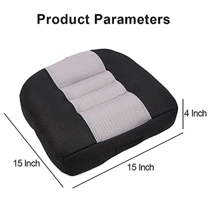 Srutirbo Car Booster Seat Cushion Raise The Height for Short People Driving Hip (Tailbone) and Lower Cack Fatigue Relief Suitable for Trucks, Cars, SUVs, Office Chairs, Wheelchairs (Black and Gray) - color: Black and Gray