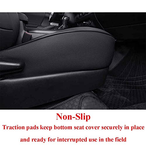 EKR Custom Fit Tacoma Front Car Seat Covers for Toyota Tacoma 2016 2017 2018 2019 2020 2021 2022 2023 Double Cab/Access Cab - Front Row Only,Faux Leather(Black) - color: Leather (Black), size: 2016-2023 Double&Access Cab-Only 1st Row