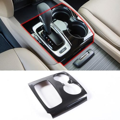 Gear Shift Panel Cover Trim for Honda Pilot 2016-2020/ Honda Ridgeline 2017-2019, ABS Automotive Center Consoles Cup Holder Cover Protector Accessories (Carbon Fiber Pattern) - color: Carbon Fiber Pattern