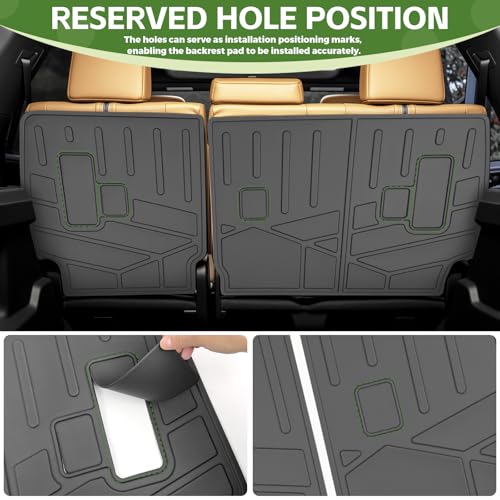 2nd Row Seat Back Mat for 2025 2026 Toyota 4Runner 5&7 Seats, Kick Mats Rear Backrest Cover All Weather TPE Protector Cargo Liner Accessories - size: 5&7Seats-Seatback Mat(2nd Row)