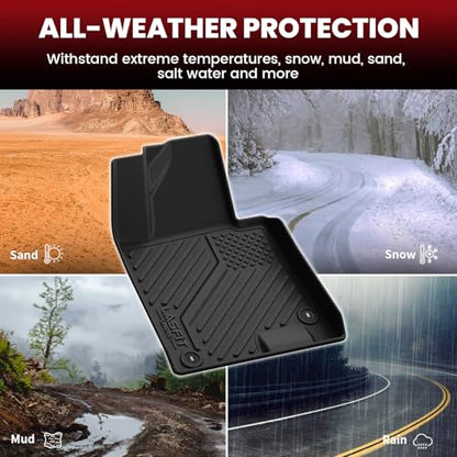 LASFIT Floor Mats & Cargo Mat for Hyundai Sonata 2020-2026 (Only Fit FWD & Gas) / Kia K5 2021-2026 (Only Fit FWD) All Weather TPE Custom Fit Floor Liners for Car Mats Trunk Mats - size: 2)For Hyundai Sonata & Kia K5 | 2020-2026 | FWD