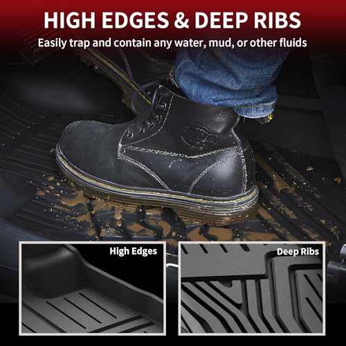 LASFIT Floor Mats & Trunk Mat with Backrest Mat for Honda Pilot 2023-2025 2026, Split & One-Piece Foldable Seating All Weather TPE Floor Liners 1st & 2nd & 3rd Row & Cargo Mat with Seatback Mat, Black - style: 5）For Honda Pilot | ‎2023-2026 | Combo Set