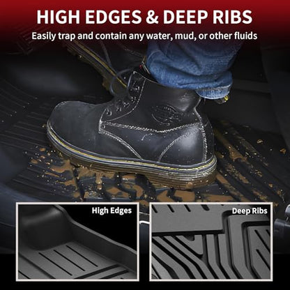 LASFIT Floor Mats & Trunk Mat with Backrest Mat for Honda Pilot 2023-2025 2026, Split & One-Piece Foldable Seating All Weather TPE Floor Liners 1st & 2nd & 3rd Row & Cargo Mat with Seatback Mat, Black - style: 5）For Honda Pilot | ‎2023-2026 | Combo Set