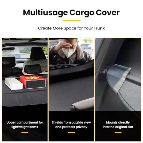 Cargo Cover for Honda CRV 2026 2025 2024 2023, Retractable Cargo Trunk Cover for Honda CRV 2023-2026 (Leather - Extension & Straps) - style: Leather - Extension & Straps