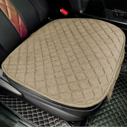 surpassme Comfortable Car Seat Covers Universal Front Seat Covers for Car Accessories with Storage Pockets, Padded Car Interior Covers for Automotive, SUV, Truck, and Van(Khaki)