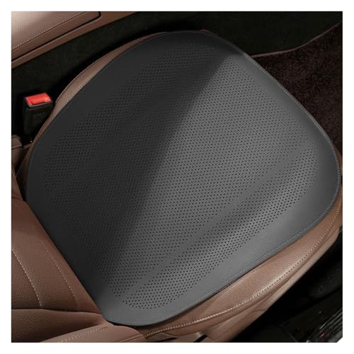 Summer Car Seat Cushion Perforated Breathable Ventilated Non-Slip All-Season Auto Cushion Pad(Black,Front seat) - color: Black, size: Front seat