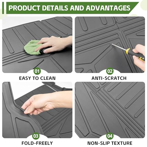 Trunk Mat for 2025 2026 Toyota 4Runner 7 Seats Gas, Rear Cargo Mat All Weather TPE Protector Trunk Liner Accessories(Not for Hybrid EV/i-Force MAX) - size: 7Seats-Trunk Mat