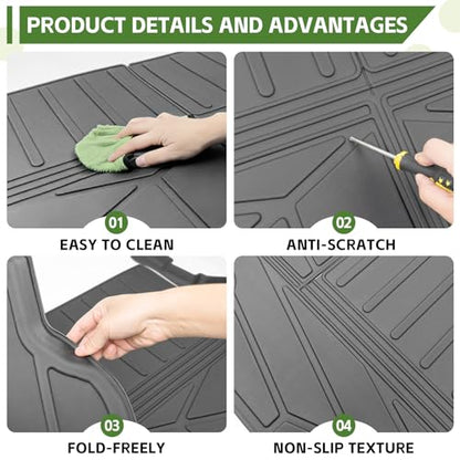 Trunk Mat for 2025 2026 Toyota 4Runner 7 Seats Gas, Rear Cargo Mat All Weather TPE Protector Trunk Liner Accessories(Not for Hybrid EV/i-Force MAX) - size: 7Seats-Trunk Mat