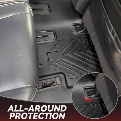YITAMOTOR Floor Mats for Nissan Pathfinder 2013-2020, Infiniti QX60 2014-2020, JX35 2013, Custom Fit All Weather Anti-Slip TPE Rubber Mat, Pathfinder Accessories, 3 Row Automotive Floor Liners, Black - style: 13-20 Nissan Pathfinder/13 Infiniti JX35/14-20