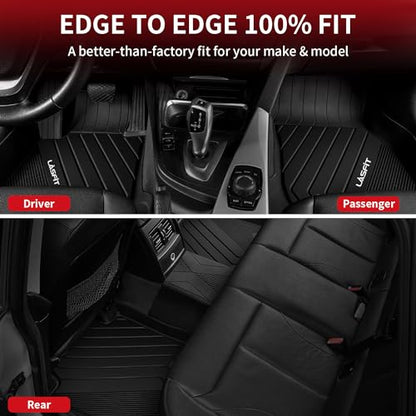 LASFIT Floor Mats & Cargo Mat for 2023 2024 2025 2026 BMW X1 xDrive28i M35i xDrive, Custom Fit TPE All Weather Waterproof Floor Liners Full Set Car Liners, Black - size: 1) X1 2023-2026 | Floor Mats Full Set