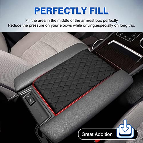 Autorder Center Console Cover for Toyota Sienna 2021-2025 2026 Accessories Memory Foam Armrest Cushion with Anti-Scratch Leather Protector Covers Black - size: 21-26 Sienna