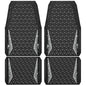 CAR PASS Bling Diamond Car Mats Rubber Floor Mats Full Set Anti-Slip 3D Rhombus Waterproof Trim to Fit Liner Universal Glitter Crystal Sparkly Shining Rhinestone Girl Women SUV Sedan Van, Black Silver - color: Silver Diamond