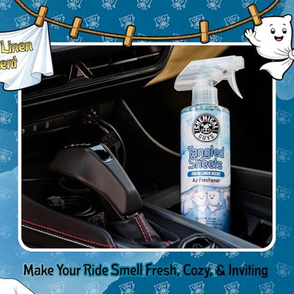 Chemical Guys Tangled Sheets Fresh Linen Scent Air Freshener Spray and Odor Eliminator, Clean Fabric Inspired Spray for Home, Office, Bathroom, Dorm, and Car Interior - 16 Fl Oz - size: 16 Fl Oz
