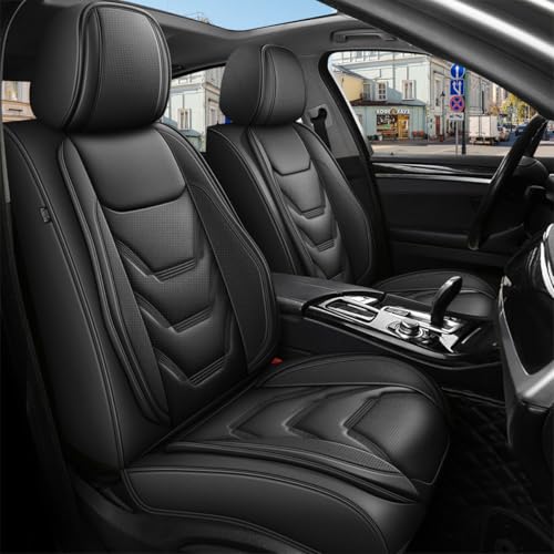 Car Seat Covers for GMC Terrain 2010-2024: 2 Front Seats Leather Seat Cover - Full Coverage Seat Cushion for Various Occasions - Commuting Travel Shopping for Comfort Seekers（Black - color: #089-Black, size: 05-Terrain-2 front seat covers only