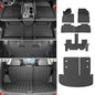 powoq Floor Mat Compatible with 2020-2025 Kia Telluride Trunk Mat with Backrest Mat 3rd Row Replacement for 2020-2022 2023 2024 2025 Kia Telluride Accessories(Trunk Mat with Backrest Mat,Floor Mat) - size: Compatible with Kia Telluride | 2020-2025
