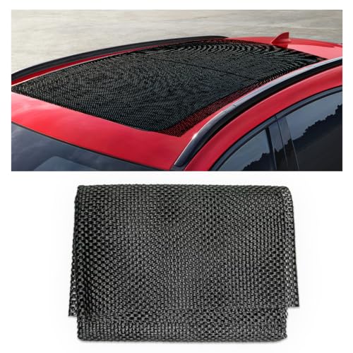 Car Roof Non-Slip Rug Pad, PVC Roof Cargo Bag Protective Mat, 47'' x 39.4'' Rooftop Cargo Carrier Bag, Multipurpose Home Liner for Kitchen, Bathroom, Shoe (Black)