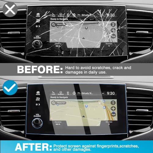 [Upgrade 2 Pack Screen Protector for 2019-2022 Honda Pilot 8 Inch [No Glare & Fingerprint] for Touchscreen, 9H Tempered Glass Navigation Screen Coverr - size: 2019-2022 Honda Pilot