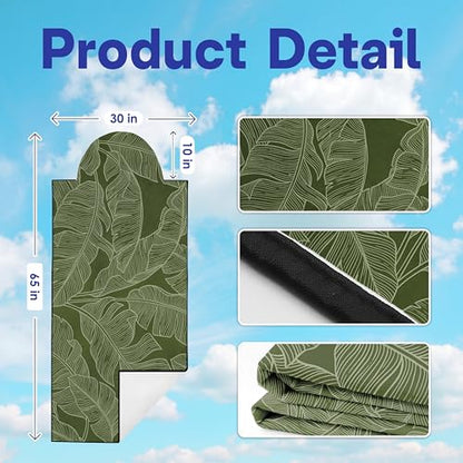 2 Pack Car Seat Towel Covers, Sweat Protector for Front Seats, Premium Thickened Microfiber with Elastic Strap, Breathable & Quick Dry, Machine Washable Cover for Gym Running Universal Fit Banana Leaf - color: Banana Leaf