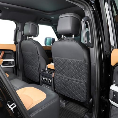 TAIKOO Seat Back Protector,Shields Seat Backs From Kicks and Adds Storage | kick mats back seat protector easy to install and clean, well-crafted, sturdy, durable and stylish.2 Pack - color: Black