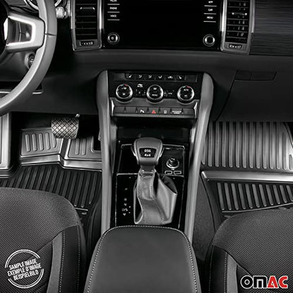 OMAC Floor Mats for Jeep Compass 2011-2016 Car Mats All Weather 3D Custom Fit Rubber Mat Waterproof Odorless TPE Floor Liners Laser Measured Non-Slip (Black)