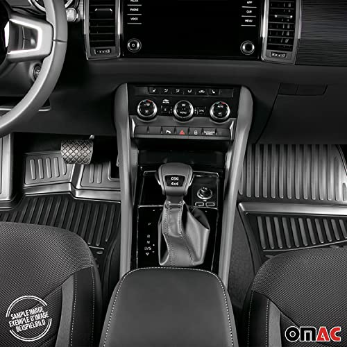 OMAC Floor Mats for Lexus RX350 2013-2015 Car Mats All Weather 3D Custom Fit Rubber Mat Waterproof Odorless TPE Floor Liners Laser Measured Non-Slip (Black) - size: RX350 2013-2015 / Black, style: Floor Mats
