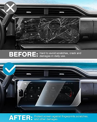 [Upgrade 2PCS Screen Protector 2025 2026 GMC Sierra 1500 (AT4/AT4X/Denali/Denali Ultimate) 2500HD 3500HD 13.4-Inch [No Glare & Fingerprint] Tempered Glass GMC Sierra 1500 Accessories - size: 2025 2026 GMC Sierra 1500 2500HD 3500HD