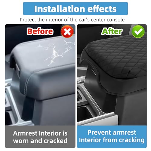 Center Console Armrest Cover for Ford F250 F350 F450 F550 2023 2024 2025 2026 Fully Covered Anti-Scratch Thickened Heighten Protector Interior Accessories(for Bucket Seat Console) - size: Compatible with F250 F350 F450 F550 2023-2026