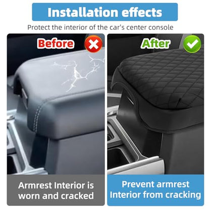 Center Console Armrest Cover for Ford F250 F350 F450 F550 2023 2024 2025 2026 Fully Covered Anti-Scratch Thickened Heighten Protector Interior Accessories(for Bucket Seat Console) - size: Compatible with F250 F350 F450 F550 2023-2026