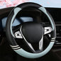 Cat Steering Wheel Cover for Women Girl Universal Microfiber Leather car Steering Wheel Covers 15 inch Anti-Slip auto Interior Accessories (A Blue) - color: A BLUE