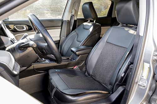 Cooling Car Seat Cover – Ventilated Car Seat Cooler with 10 Turbo Fans & Wired Remote, 3-Speed Cooling Seat Cushion, Universal Fit Car SUV Truck, Breathable 3D Mesh Leather