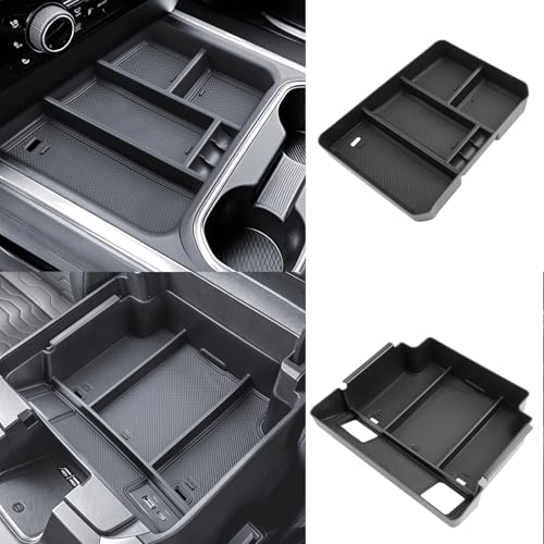 Autorder 2PCS Center Console Organizer for 2024-2026 Chevy Silverado 2500HD/3500HD Accessories - Armrest Storage Tray - (Full Console w/Bucket Seats Only) - color: 2024-2026 Chevy Silverado 2500HD/3500HD