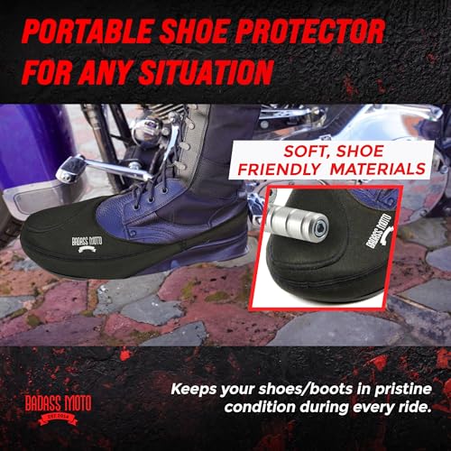 Motorcycle Shifter Shoe Protector, Motorbike Shoe Cover, Motor cycle Gear Shift Shoes guard, Anti Scuff Boot Protector - Men & Women Moped Sneaker Protection Fits Up To Size 12