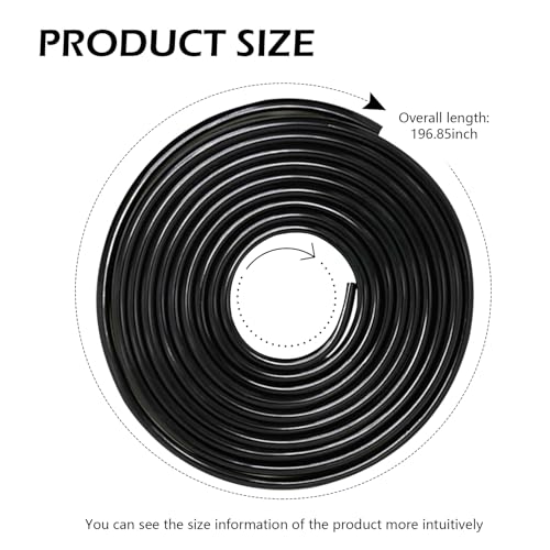 Car Door Edge Guards, 16ft Rubber Seal Car Door U-Shape Edge Protective Trim, Universal for Most Cars (Black) - color: Black
