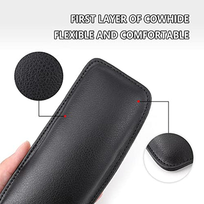 2PCS Car Knee Cushion,Soft Leather Car Door Armrest Pad for Knee Leg Elbow,Universal Car Center Console Cushion Pad Comfort Pillow for Automotive Interior Accessories (Black)