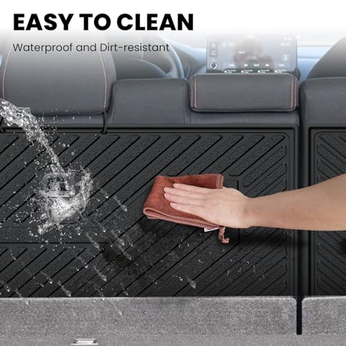 LASFIT Rear Seat Back Protector for Honda HR-V 2023-2027,All Weather TPE Pet Friendly Custom Fit HR-V Second Row Back Seat Cover Backseat Mat Liner - style: 6）For Honda HR-V | 2023-2026 | Back Seat Cover