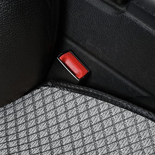 Breathable Back Seat Cover-Universal Rear Seat Mat for All Seasons,Car Rear Seat Protector with Polyester Silk Material, Non-Slip Bottom. Fits 95% of Sedans, SUVs, Vans.(Gray) - color: Gray-Rear seat