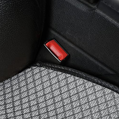 Breathable Back Seat Cover-Universal Rear Seat Mat for All Seasons,Car Rear Seat Protector with Polyester Silk Material, Non-Slip Bottom. Fits 95% of Sedans, SUVs, Vans.(Gray) - color: Gray-Rear seat