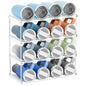 Yieach Stackable Water Bottle Organizer for Stanley,Yeti 40 oz and Others Tumbler Organizer,4 Tier Waterbottle Storage Rack,Clear Acrylic Cup Organizers for Kitchen Cabinets,Countertop,Pantry Shelf - size: 4 Tier Hold 16 Bottle